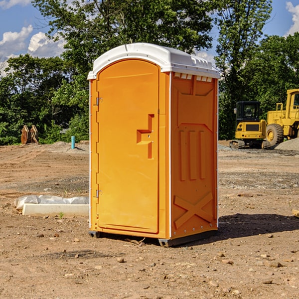 how often are the portable restrooms cleaned and serviced during a rental period in Mulberry IN